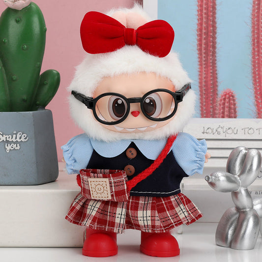 Cherry red miniature monster outfit for collectible figure
